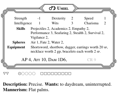 Elven Statblock